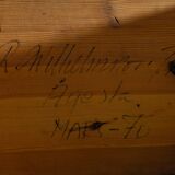 Vintage Swedish Mid Century Wooden Pine Bench by Roland Wilhelmsson, 1970s