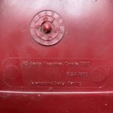 Pair of antique chairs stamp design henri massonnet red plastic 80's