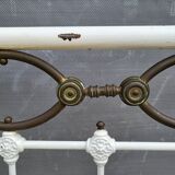 Art Deco brass almond metal bed 120x190