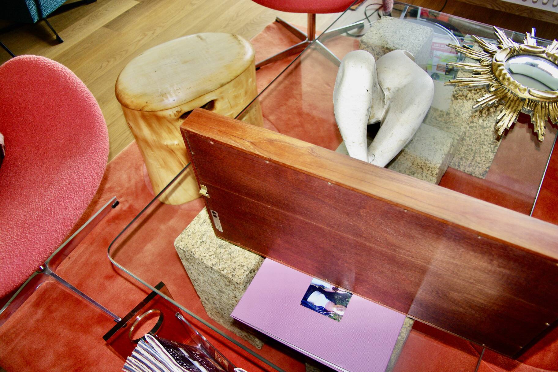 Large teak mirror by od mobler as 1950