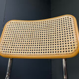 Set of 4 stackable vintage Marcel Breuer style armchairs, made in Italy, 1970s