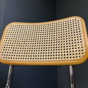 Set of 4 stackable vintage Marcel Breuer style armchairs, made in Italy, 1970s