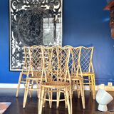 6 bamboo chairs from the 1960s