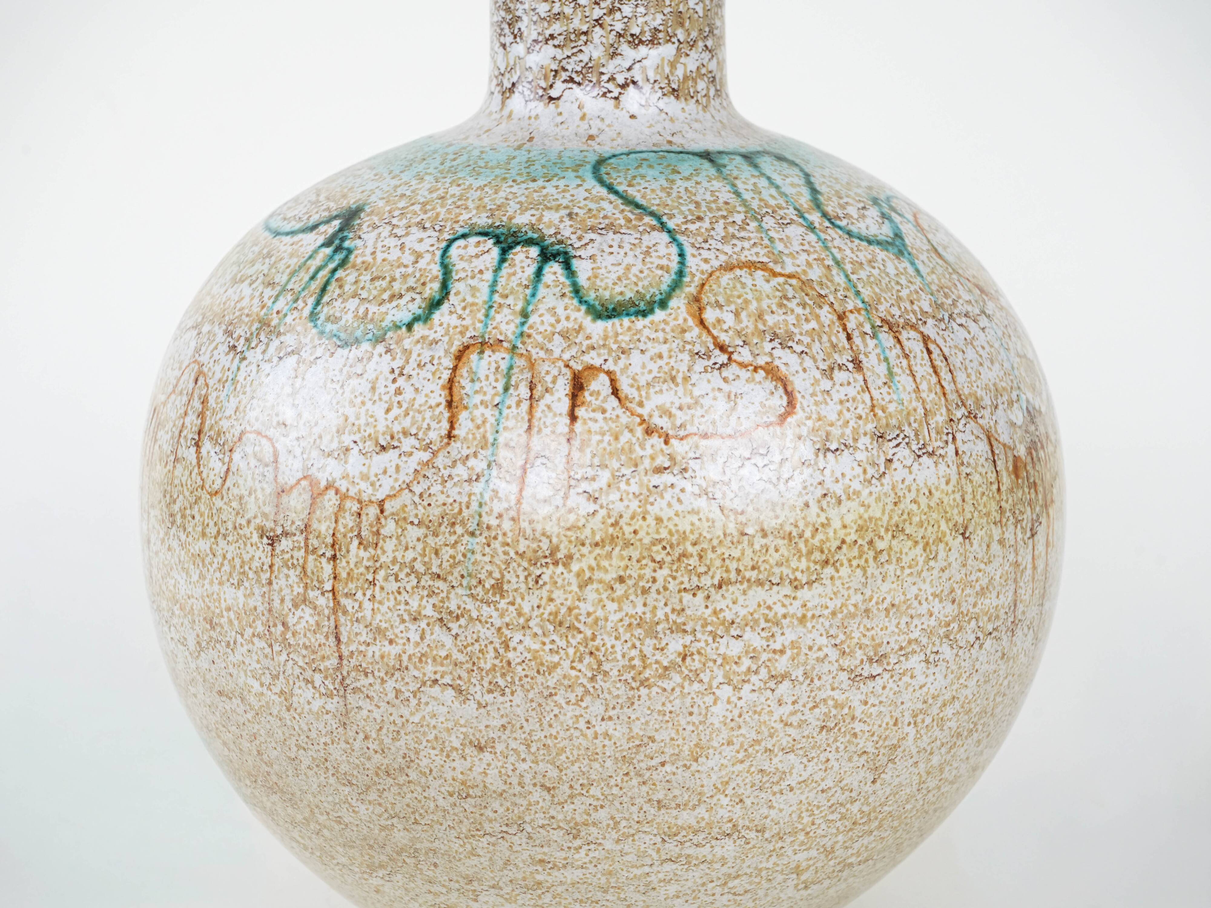 Ceramic vase, Italian design, 1960s, manufactured in Italy