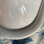 Large antique Villeroy and Boch porcelain dome dish