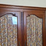 Small neo-rustic LXV style display case in natural wood