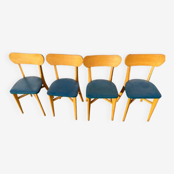 Set de 4 chaises de bistrot vertes