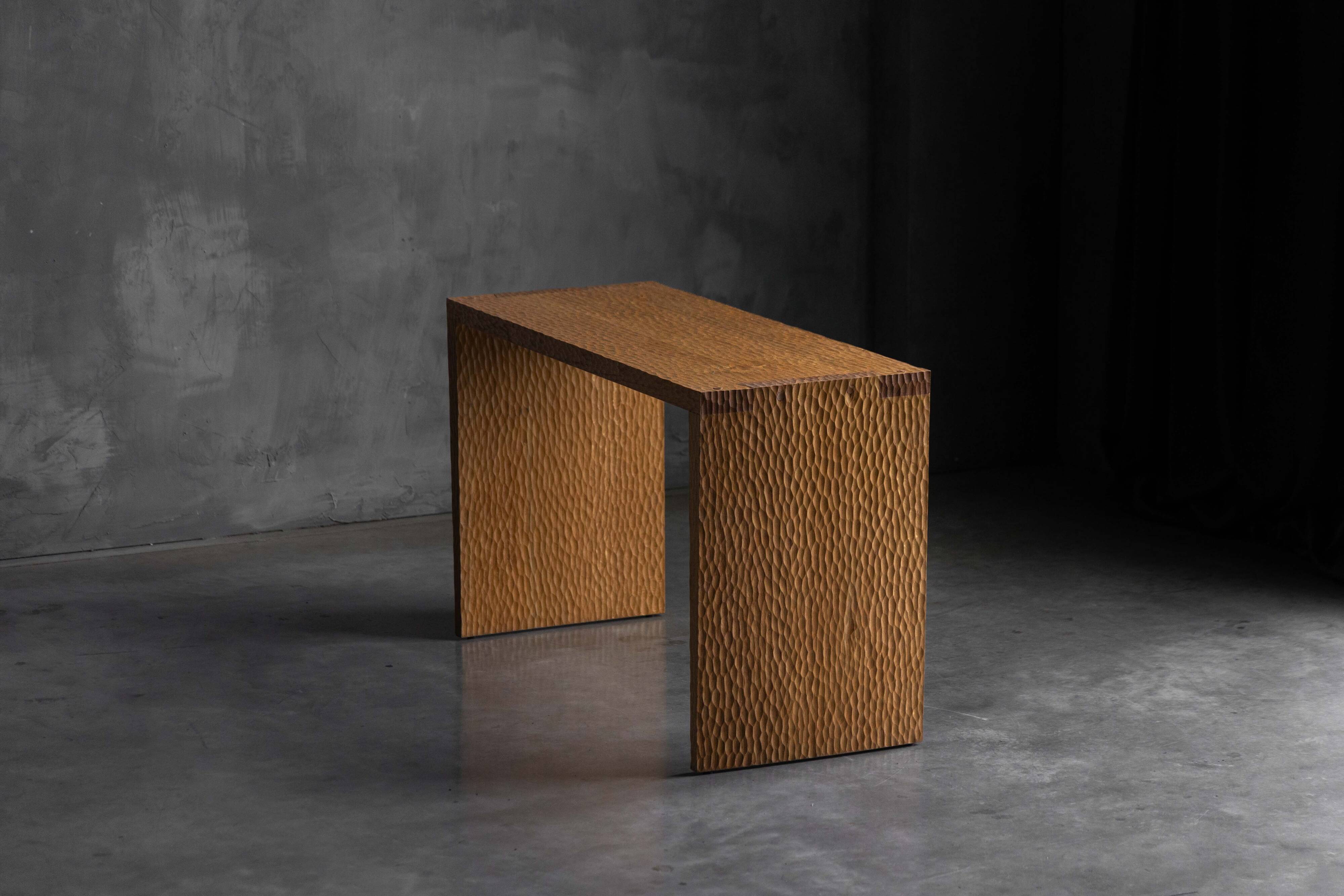 Hand-carved oak console table, France, early 21st century