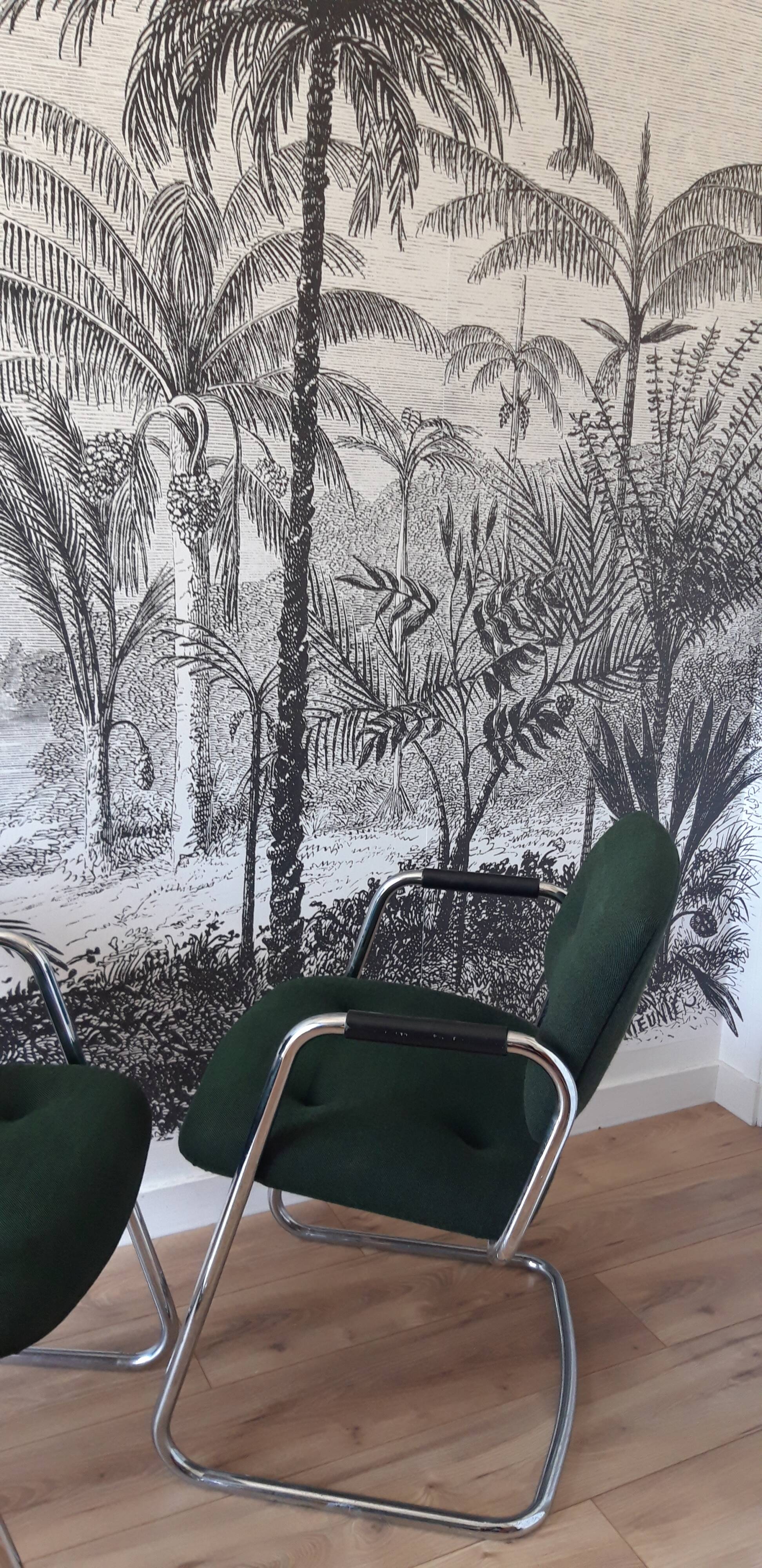 Pair of armchairs Stafor bottle green