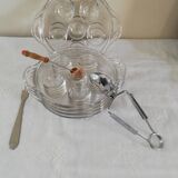 Suite of 6 snail plates in Pyrex