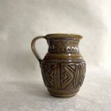 Italian Glazed Ceramic Vase – Sgraffito Engraving