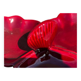 Bordeaux Trilobed Ceramic Cup from the 1950s Shell Shape