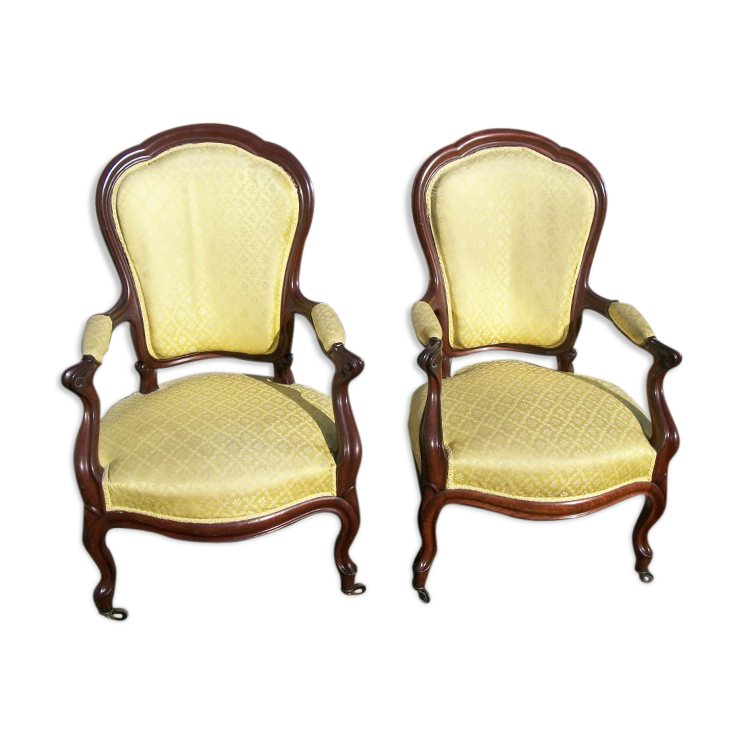 Pair of mahogany chairs