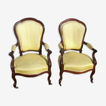 Pair of mahogany chairs