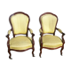 Paire de fauteuils acajou