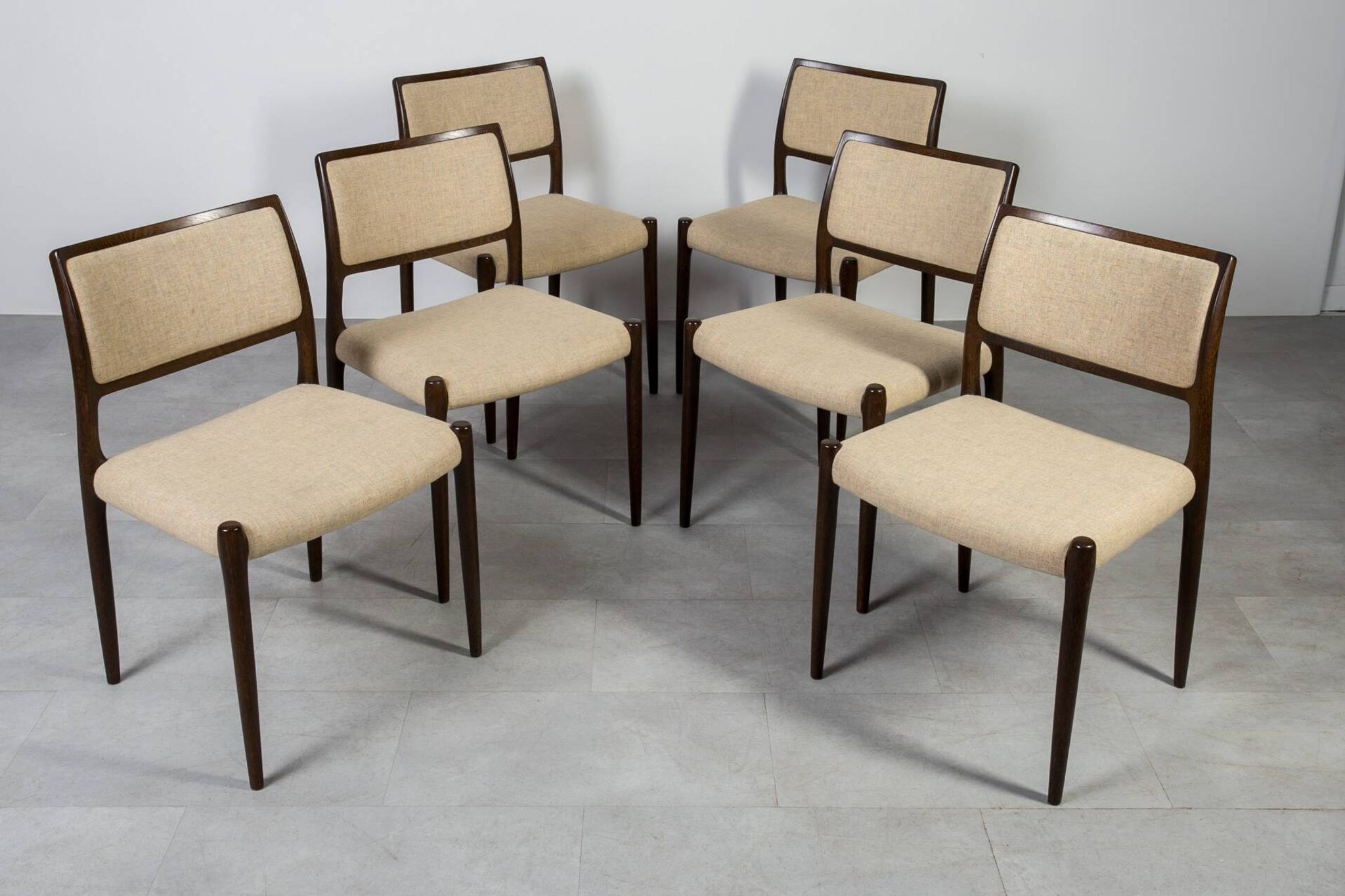 Set of 6 Model 80 Dining Chairs by Niels Otto Møller for JL Møllers Møbel