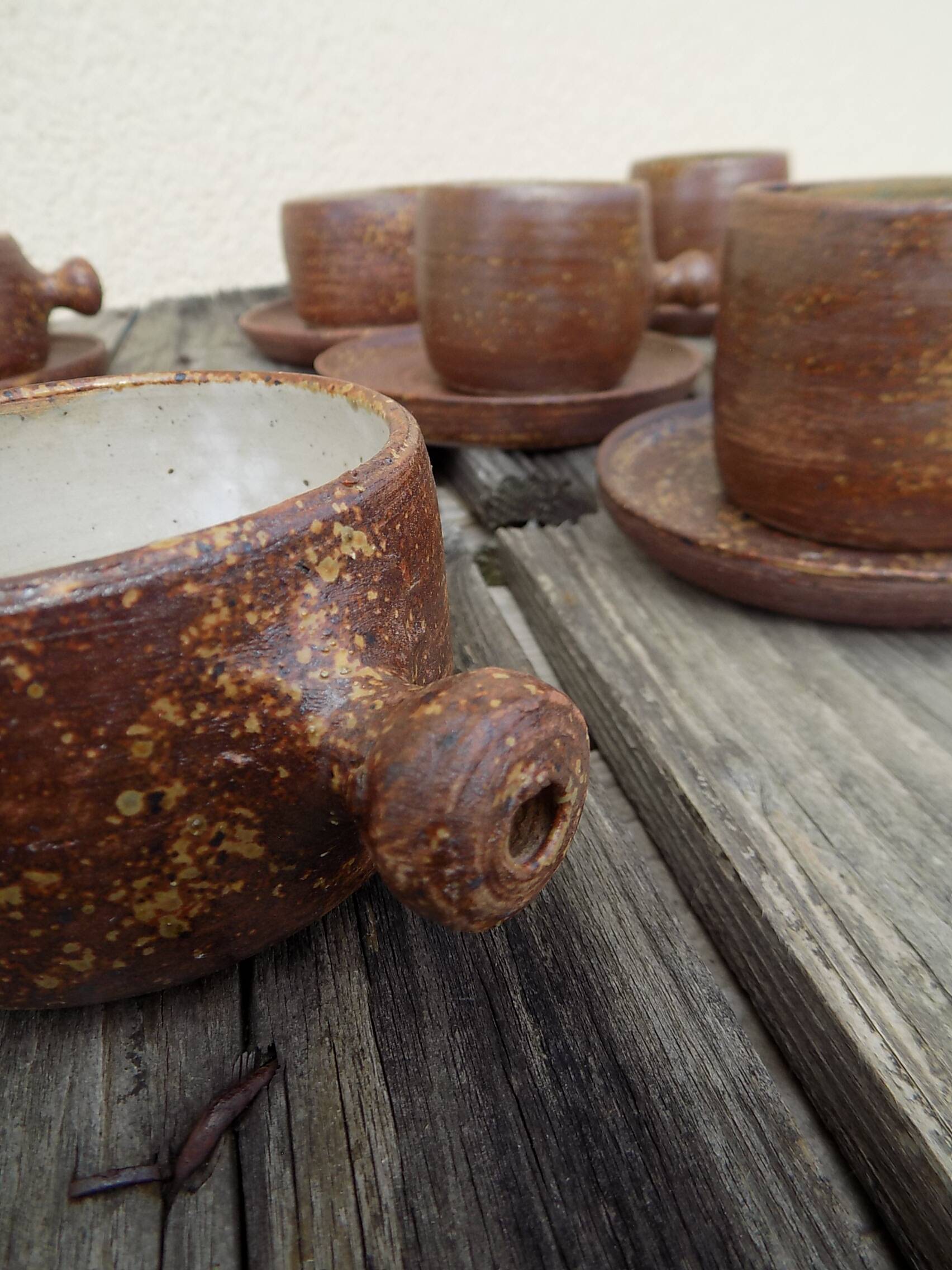 13 piece stoneware coffee/tea set