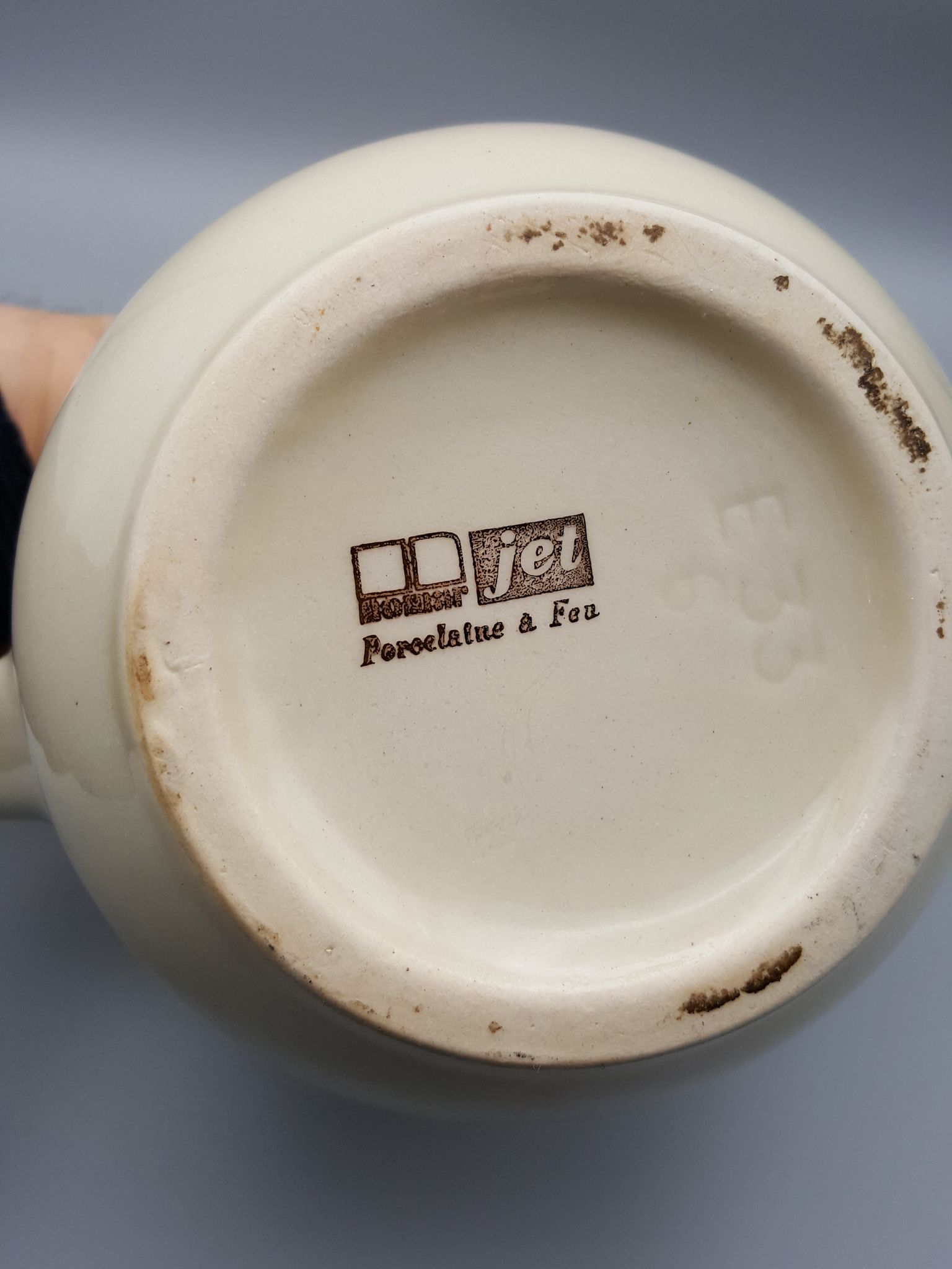 Théière cafetière avec 3 mugs tasses Porcelaine et Feu Jet Nomar