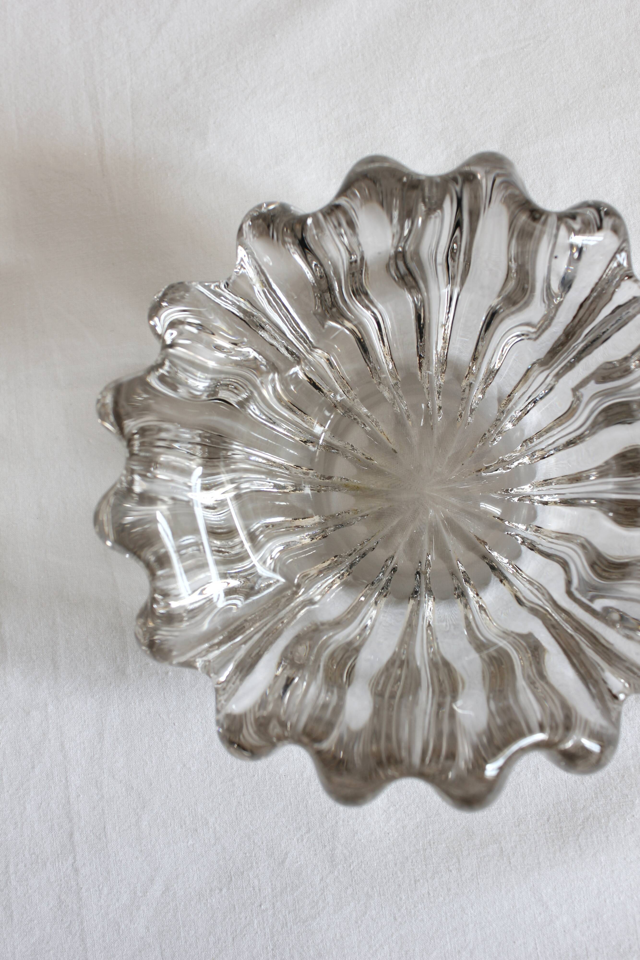 Vintage crystal ashtray 70s