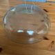 Glass bell with iron hook old vintage cheese