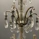 Lustre italien antique en cristal d’argent, années 1940