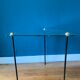 Set of trundle coffee tables in glass and brass