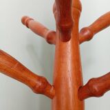 Wooden coat rack on stand