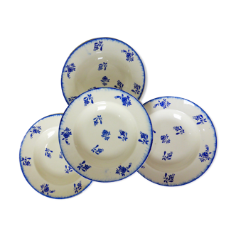 4 K&G Luneville Loire model soup plates