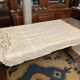 Sheet with embroidered decoration and openwork with cornucopia late nineteenth