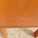 Chaises cuir et orme années 70
