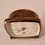 "Famous" alarm clock, automatic calendar model, vintage circa 1950, perfect condition