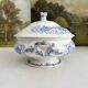 Antique ironstone tureen “Flora Lichen” Creil and Montereau