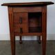 Vintage wooden side table with trompe-l'œil system.