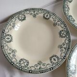 11 Deep Plates Ironstone Salins Cambacérès Decor