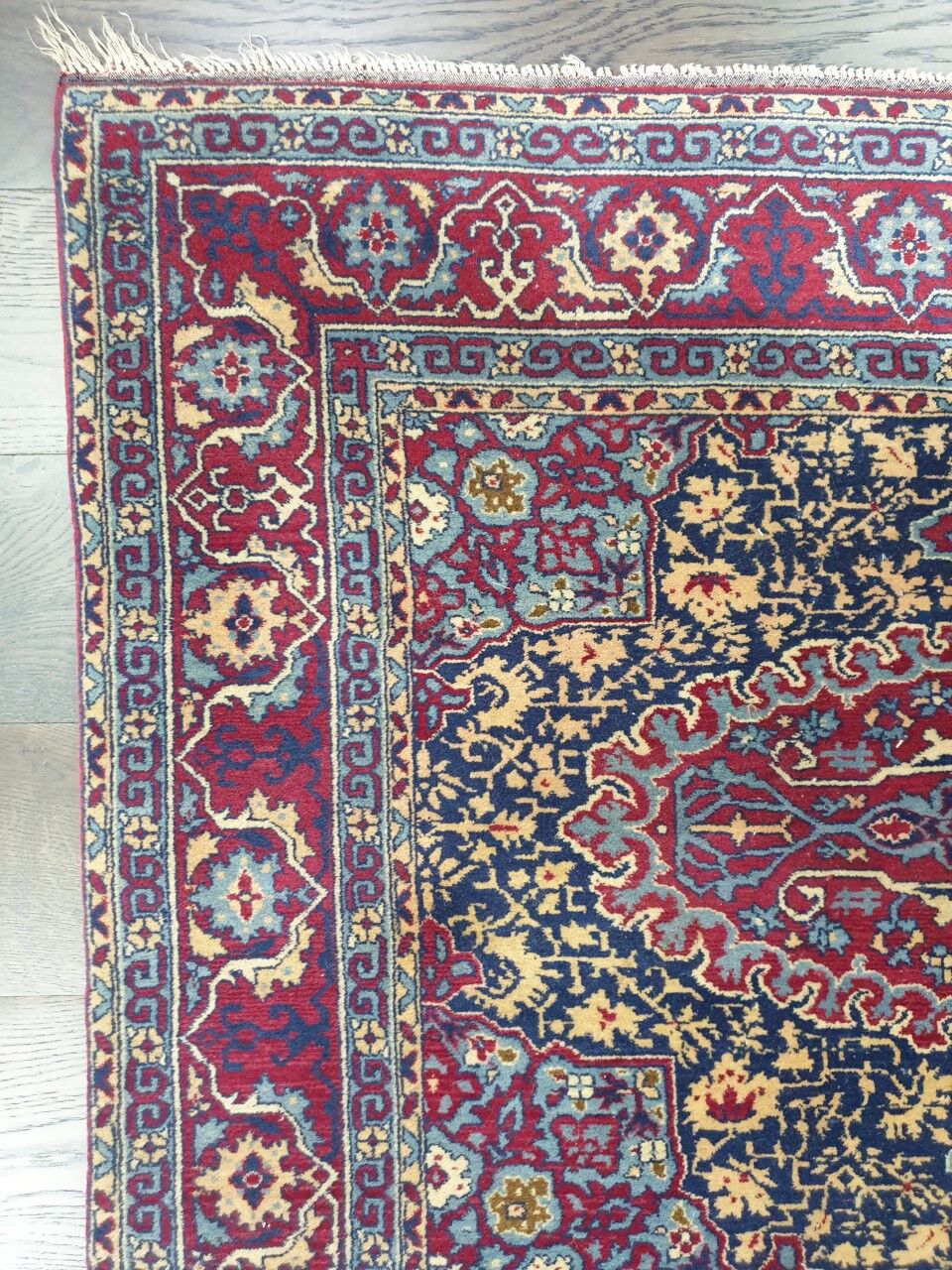 Antique handmade indian amritsar rug