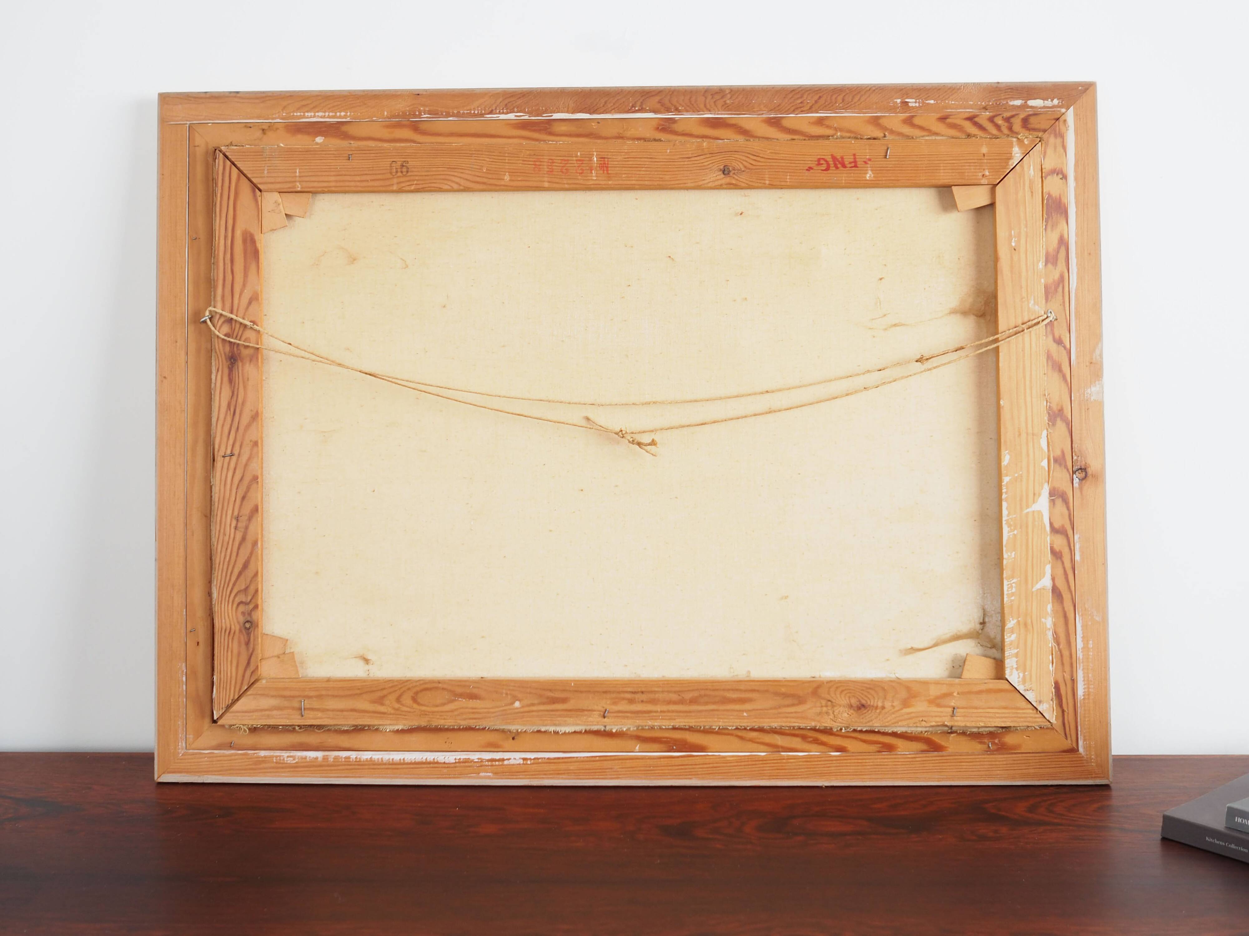 Painting „The Autumn Pond”, Scandinavian design, 1970s