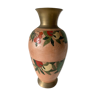 Vase en laiton émaille