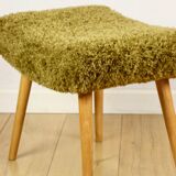 High stool seat khaki / olive / redhead - beech legs