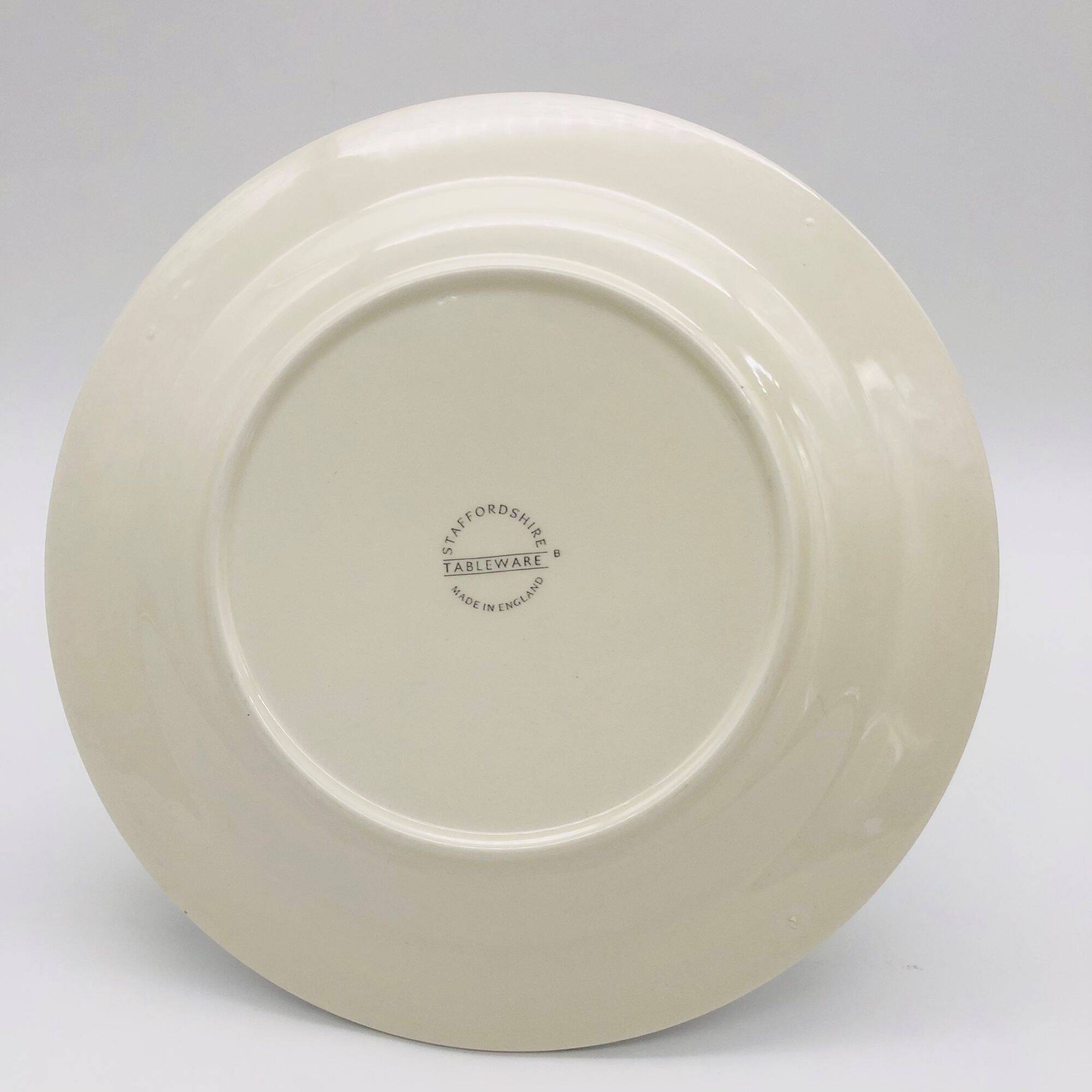 6 dessert plates, "Staffordshire" (England).