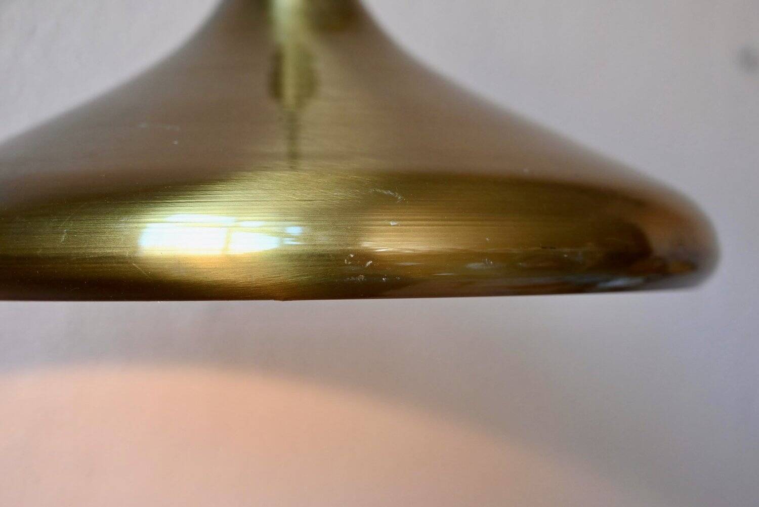Suspension Space Age brushed brass with copper interior from the 60s-70s.