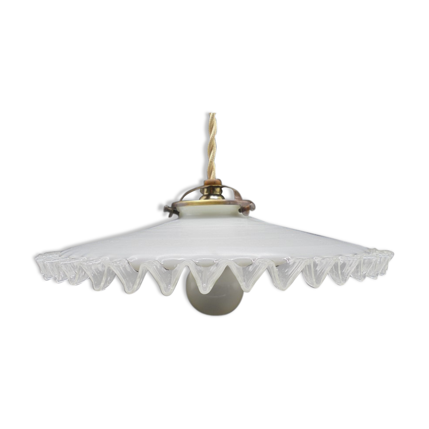 Hanging lamp in opaline