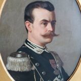 Antique painting portrait of a military gentleman, Arturo FALDI (Florence 1856-1911)