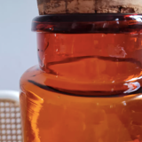 Amber apothecary bottle