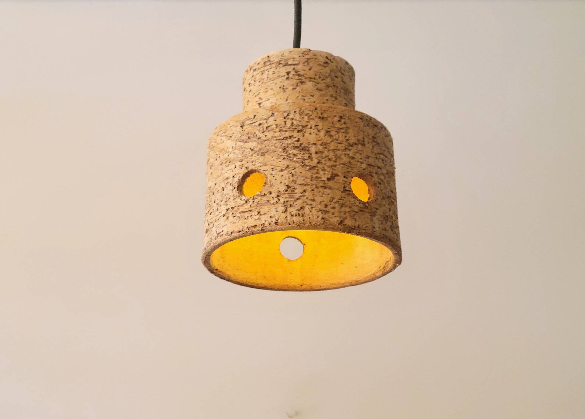 Ceramic pendant lamp, Netherlands 1970