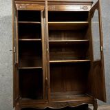 Louis xv style bookcase in solid oak circa 1900-1920