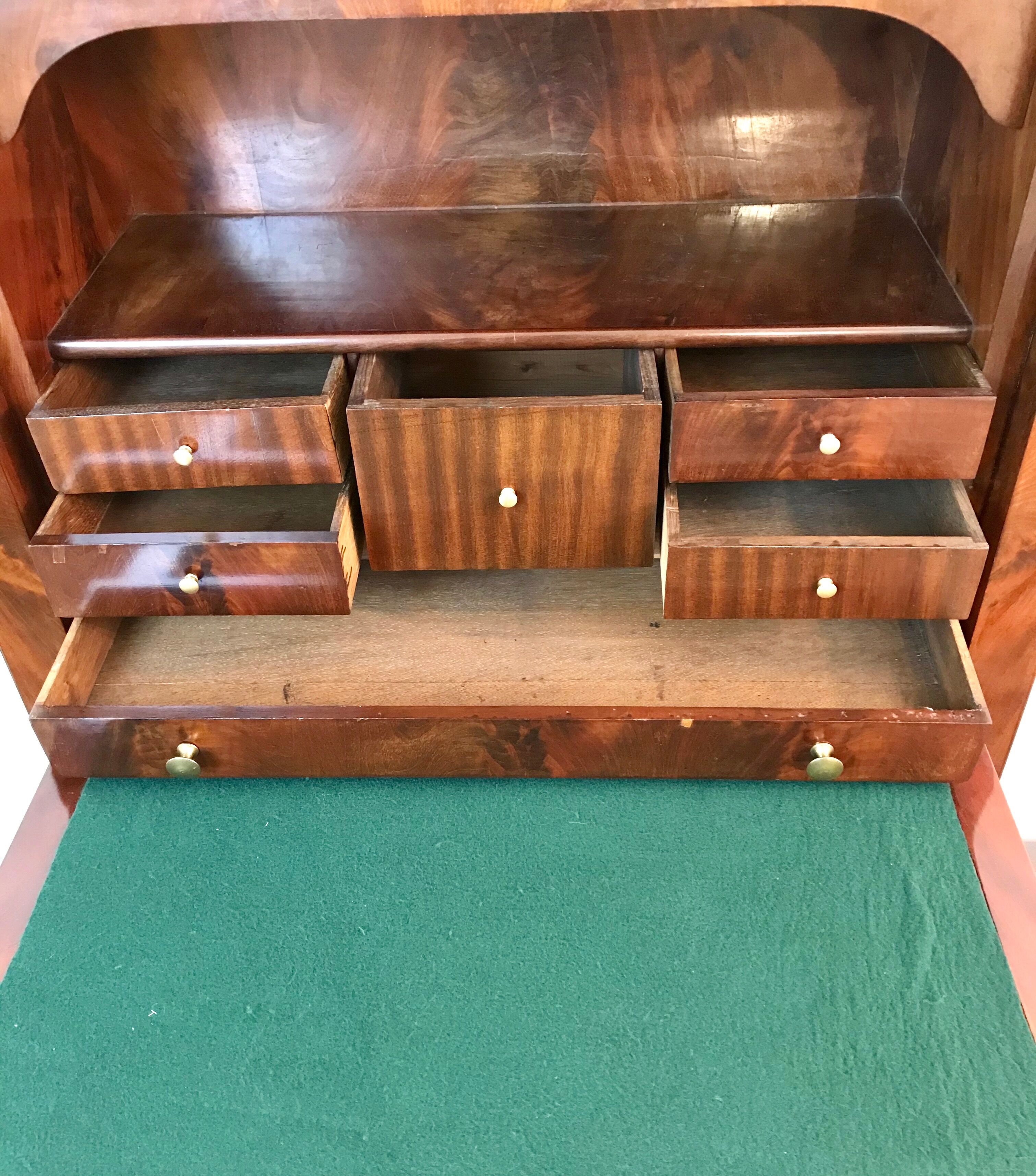 Secretary in vintage mahogany Louis Philippe