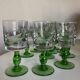 Set of 12 massive stemmed tumbler glasses 1960