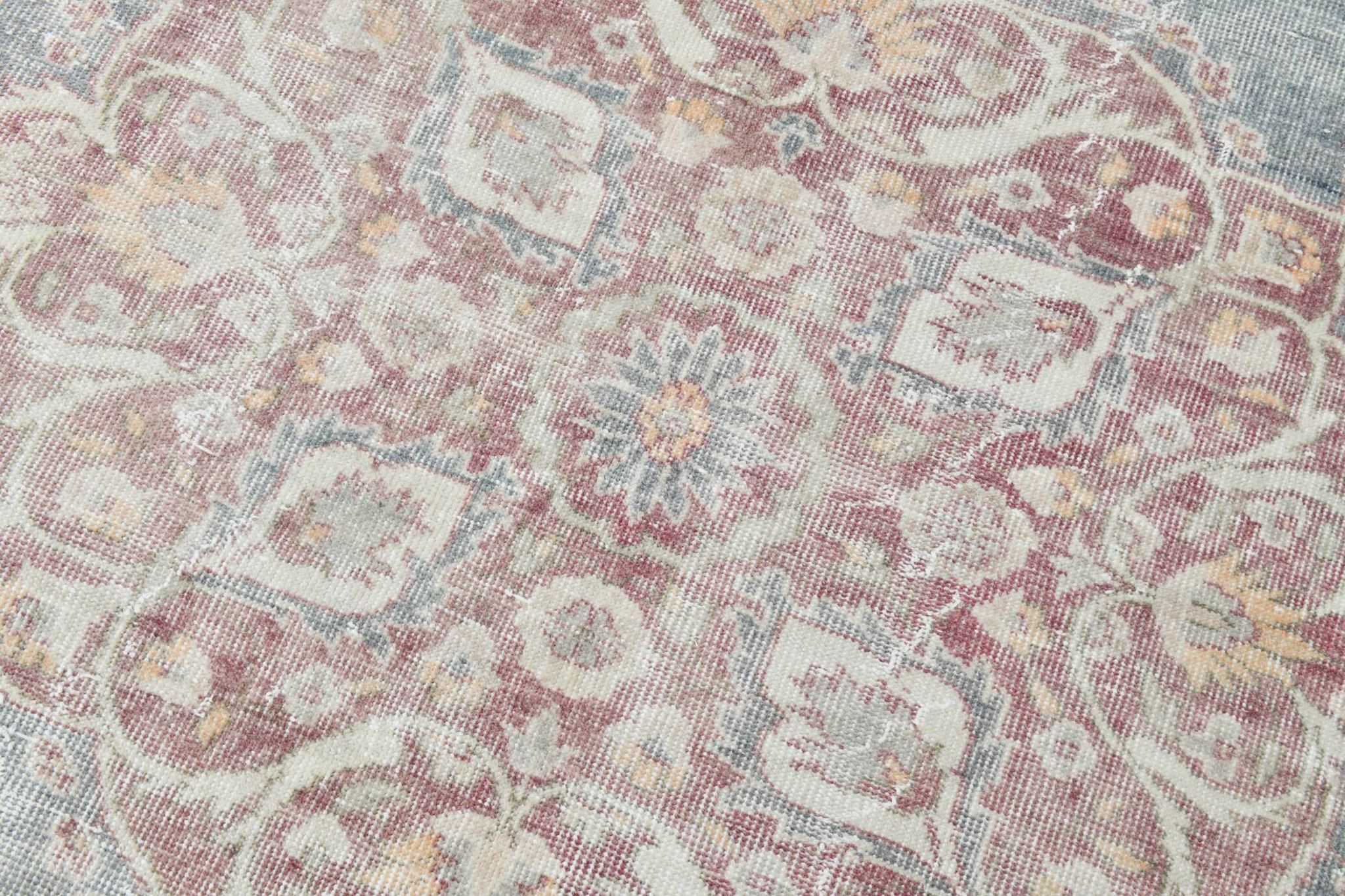 8x11 Light Navy Blue Classic Turkish Vintage Rug, 239x333Cm