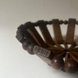 Turned wooden fruit basket/bowl, France 1970