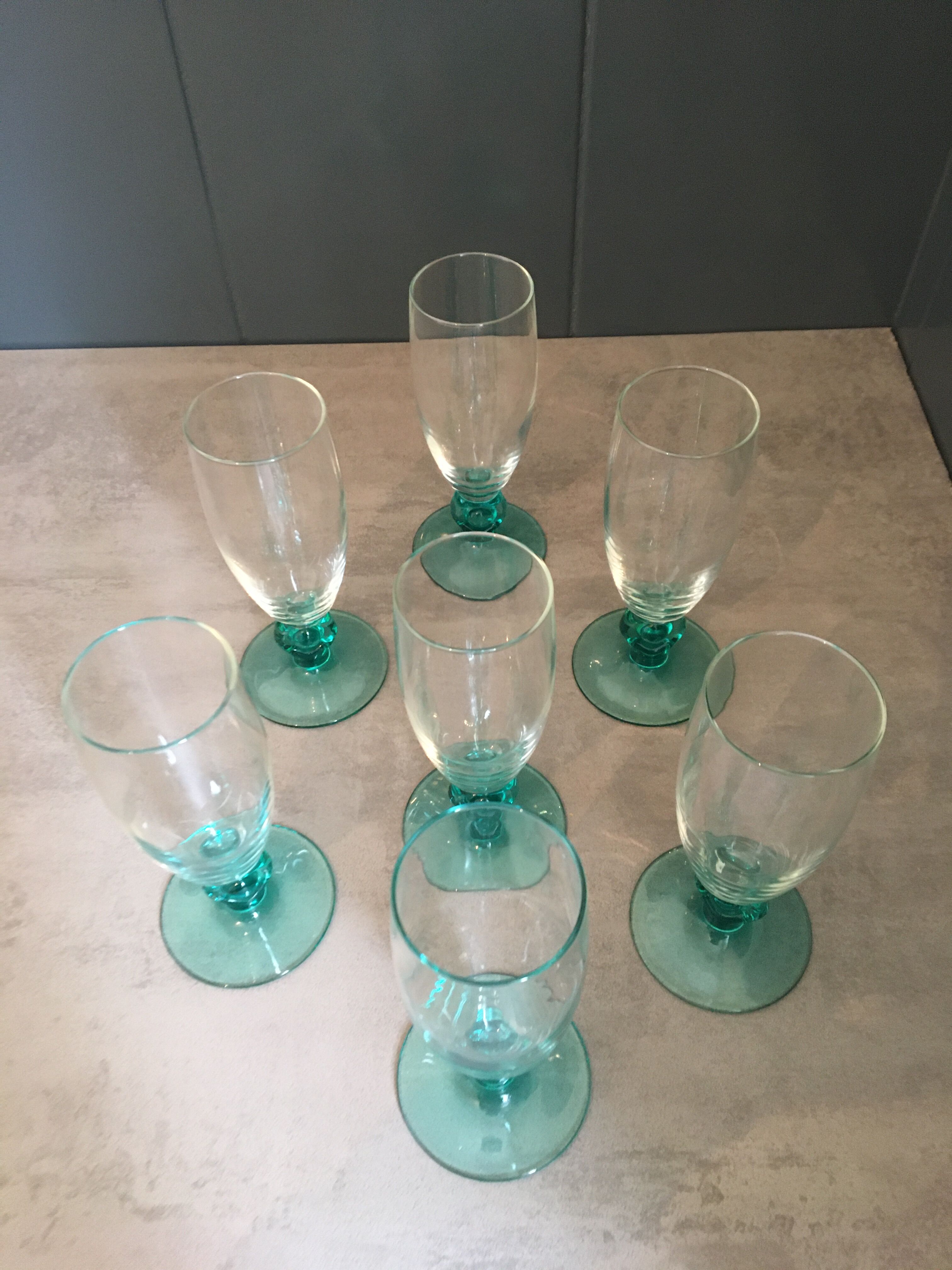 7 verres Luminarc bleu turquoise